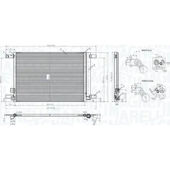 Výparník klimatizace Kondenzátor, klimatizace MAGNETI MARELLI BC964