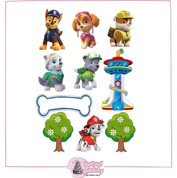 Jedlá dekorace na dort Paw Patrol č.13 jedlý papír - Bez úprav / Jedlý papír / Bez decor gelu