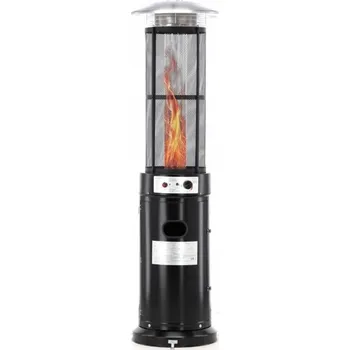 Plynový zářič Terasový plynový ohřívač oválný černý