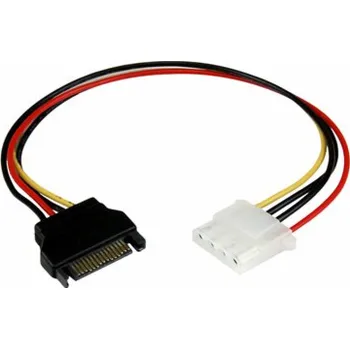 Kabel do PC StarTech.com 12in SATA to LP4 Power Cable Adapter F/M - SATA to LP4 Power Adapter - SATA Female to LP4 Male Power Cable - 12 inch (LP4SATAFM12) - Adaptér napájení - 4 pinové interní napájení (F) do SA