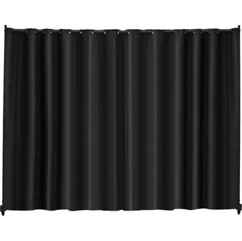 Paraván VEVOR dělicí stěna, přenosná panelová dělicí stěna s kolečky, stojan na závěsy, volně stojící dělicí stěna, zástěna na ochranu soukromí do kanceláře, ložnice, jídelny, pracovny, černá