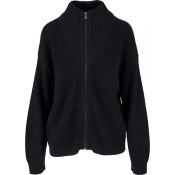 Dámský svetr Ladies Knitted Zip Cardigan - black 4XL