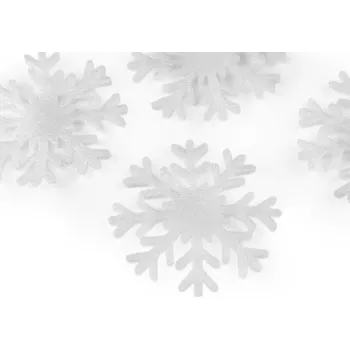 Vánoční dekorace Pěnová vločka Ø10 cm Varianta: 1 bílá, Balení: 1 sáček