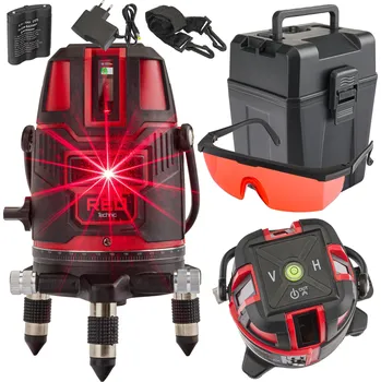 Měřící laser RED TECHNIC RTPLK0037, Křížový laser 360