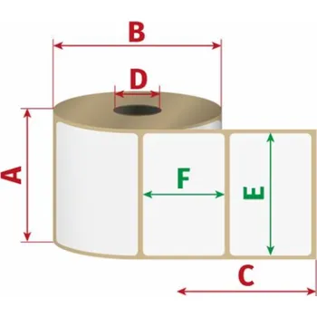 Speciální papír Etikety 60,00 x 50,00 mm PP BOPP, permanentní lepidlo, D40, 1000ks, bílé