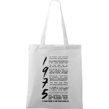 Pro rockera k narozeninám 1975 - Taška bavlněná - 42 x 38 cm ( Bílá )