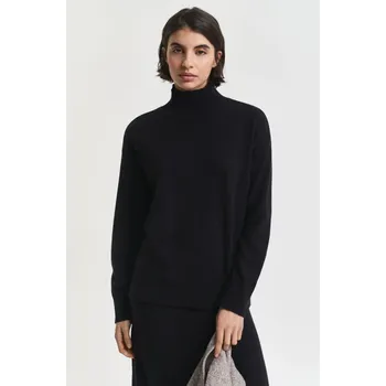 Dámský svetr ROLÁK GANT SUPERFINE LAMBSWOOL MOCK NECK BLACK