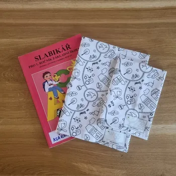 Obal na sešit Látkový obal k vybarvení - dopravní prostředky - A4, A5 na učebnici, sešit, slabikář (univerzální) Velikost: A5