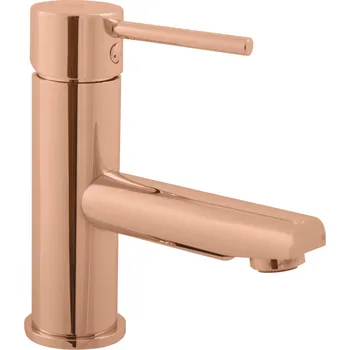 Vodovodní baterie Rav Slezák SEINA Umyvadlová stojánková baterie, nízký výtok, zlatá růžová lesklá