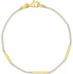 Zlatý náramek Eleganza ze žlutého zlata s Brilliance Zirconia- 2,5 mm 18 cm