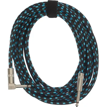 Audio kabel Amumu Woven Instrument Cable Blue Angled 5 m + prodloužená záruka 3 roky