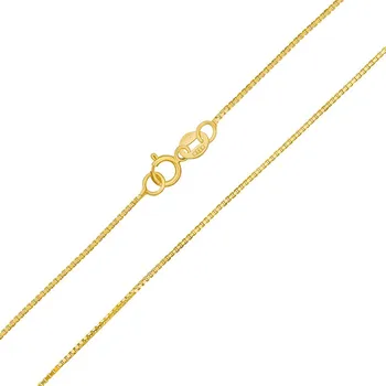 Šperk Zlatý řetízek Box ze žlutého zlata - 0,8 mm 42 cm