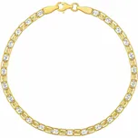 Zlatý náramek Nilnix ze žlutého a bílého zlata - 3,5 mm 18 cm