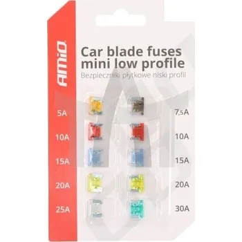 Autopojistky Sada plochých pojistek 10 ks AM02216