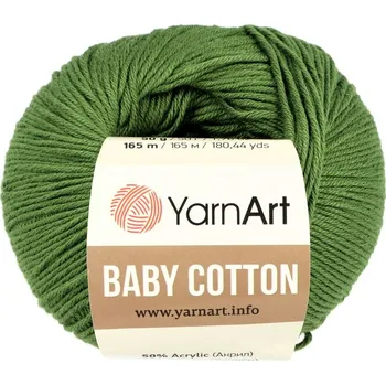 Galanterie YarnArt Baby Cotton 441 olivově zelená