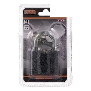 Visací zámek Visací zámek ocelový 40 mm s krytkami C9330