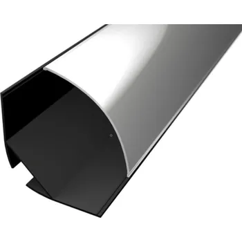 LED páska Ledshopik LED profil rohový ALPI CORNER-BIG černý - LED profil CORNER-BIG černý - 1m