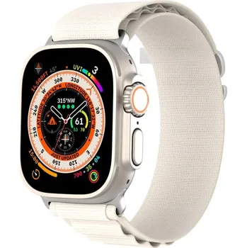 Řemínek na hodinky Řemínek Dux Ducis Strap Gs Nylon Apple Watch 42 / 44 / 45 / 49 mm Platinium