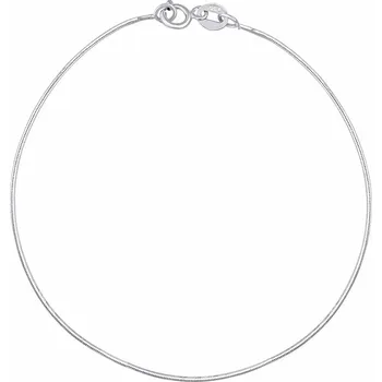 Náramek Zlatý náramek hádek z bílého zlata - 0,8 mm 19 cm