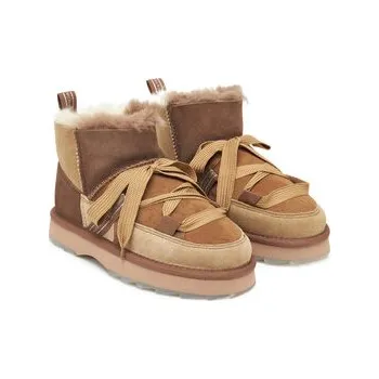 Dívčí obuv EMU Australia Sněhule Blurred Micro Patchwork W13195 Hnědá 36