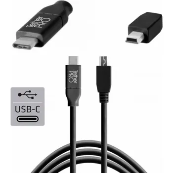 Kabel do PC Tether Tools USB-C zu 2.0 Mini B 5-Pin 4,60m schwarz