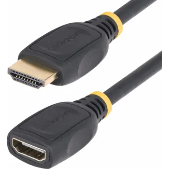 Video kabel StarTech.com 18in HDMI 2.0 Extension Cable, 4K 60Hz, M/F - High Speed - prodlužovací kabel HDMI - HDMI s piny (male) do HDMI se zdířkami (female) - 50 cm - odstíněný - černá - pasivní, podpora 4K60Hz