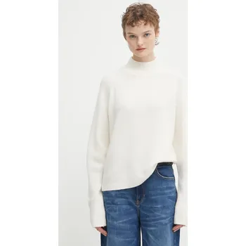 Pánský svetr Svetr s příměsí vlny HUGO Surpio 50548251 béžová 01C, vel. M