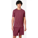 DOMYOS Pánské fitness tričko s krátkým rukávem prodyšné s kulatým výstřihem 2XL FIALOVÁ