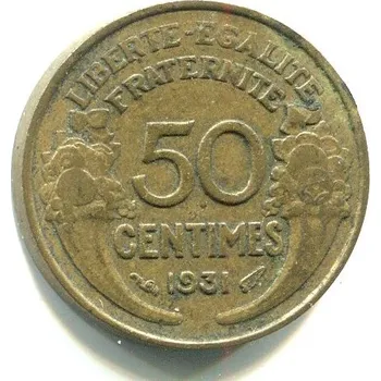 FRANCIE. 50 centimes 1931.