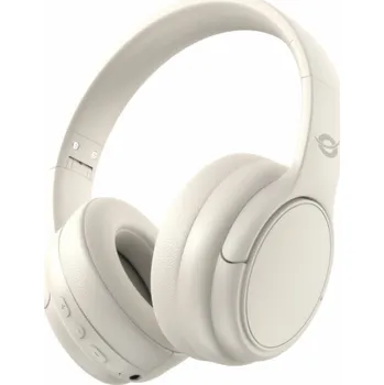 Sluchátka Conceptronic Sluchátka/headset PARRIS03C, drátová a bezdrátová, čelenka, hudba, Bluetooth, krémová