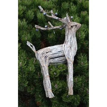 Vánoční dekorace Sob s rolničkami 35 cm