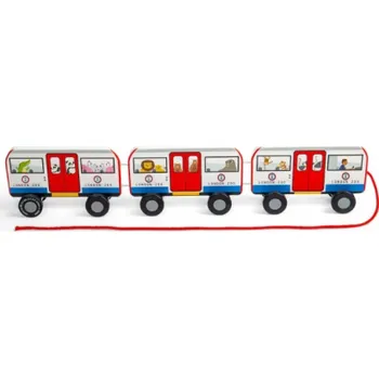 Dřevěná hračka Bigjigs Toys Tahací hračka Londýnské metro