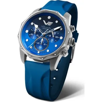 Hodinky Vostok Europe Vilnele Chrono JS20-125A750 - Náhradní modrý silikonový řemínek + 5 let záruka a dárek ZDARMA