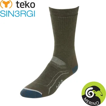 Pánské ponožky Teko 6643 S3 Midweight Hiking forest night-teal dámské turistické ponožky Velikost: 38-41