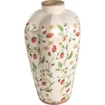 Keramická váza s dekorem jahod Bertjan / Wild Strawberries M – 21x35 cm