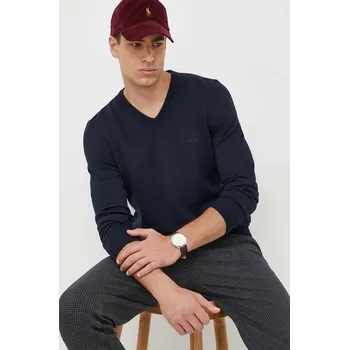 Pánský svetr Vlněný svetr BOSS Baram-L pánský, lehký 50476363 námořnická modř 59X, vel. S