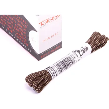 Tkaničky do bot Tkaničky kulaté Tobby 0242-Do04 brown-sand multipack Velikost: 140 cm