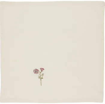 prostírání Ib Laursen Vyšívaný ubrousek Butter Cream / Poppy Flower