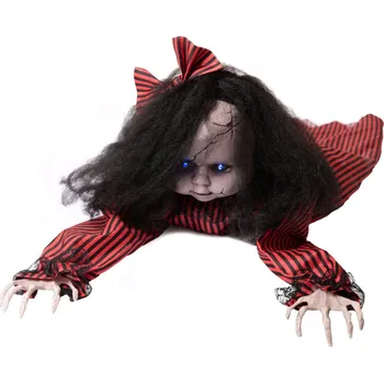 Party dekorace Halloween strašidelná panenka, 110 cm