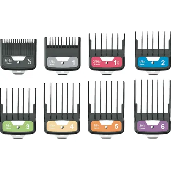 Příslušenství k holicímu strojku Sada náhradních nástavců s kovovou sponou pro střihací strojky Kiepe - 8 ks + dárek zdarma