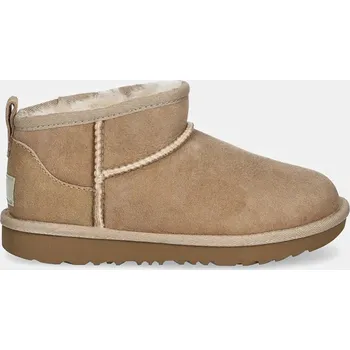 Dívčí sněhule Dětské semišové sněhule UGG KIDS CLASSIC ULTRA MINI béžová barva 1130750K.G 80X, EUR 36