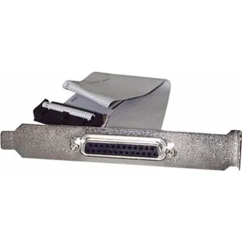 Kabel do PC StarTech.com 16in DB25 Parallel Female to IDC 25 Pin Header Slot Plate (PLATE25F16) - Paralelní panel - DB-25 (F) do 26 pinová IDC (F) - 40.64 cm - šedá