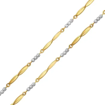 Náramek Zlatý náramek Alva ze žlutého a bílého zlata s broušenými korálky - 3 mm varianta 18 cm FNN1764BGYW-18 cm