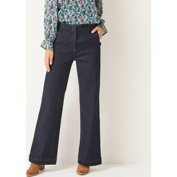 Dámské džíny Široké zvonové džíny tmavě modrá 48