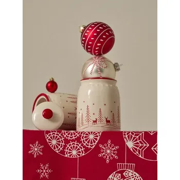 Dóza na potraviny Sinsay - Vánoční nádoba na potraviny s víkem - červená - 510GQ-33X - 510GQ-33X-ONE