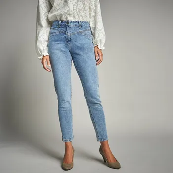 Dámské džíny 7/8 úzké džíny sepraná modrá 44