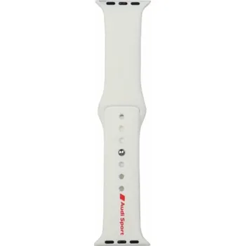 Řemínek na hodinky Karl Lagerfeld Silikonový řemínek Audi Sport s červeným logem pro Apple Watch 40/41/42 mm bílý