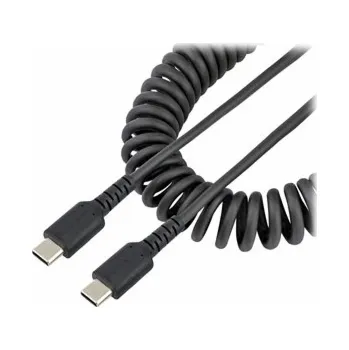 Datový kabel StarTech.com 20in (50cm) USB C Charging Cable, Coiled Heavy Duty Fast Charge & Sync USB-C Cable, High Quality USB 2.0 Type-C Cable, Rugged Aramid Fiber, TPE, 3A, S20, iPad, Pixel - Durable Male to Mal