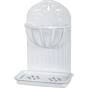 Mýdlenka Ib Laursen Smaltovaná nástěnná mýdlenka s přihrádkou