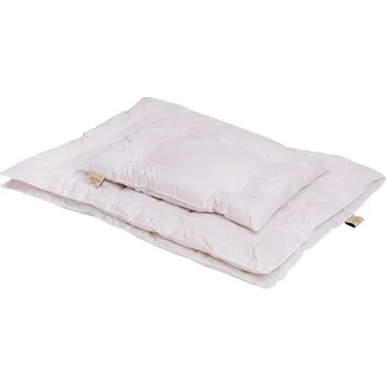 přikrývka Letní dětská souprava z ovčí vlny - Růžová sypkovina , 100x135 + 40x60 cm